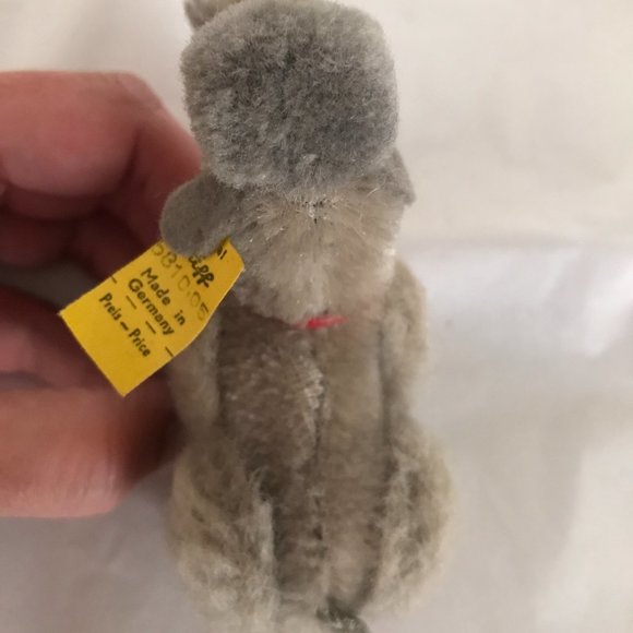~VTG~ Steiff Gray "Snobby" Poodle - Picture 9 of 11